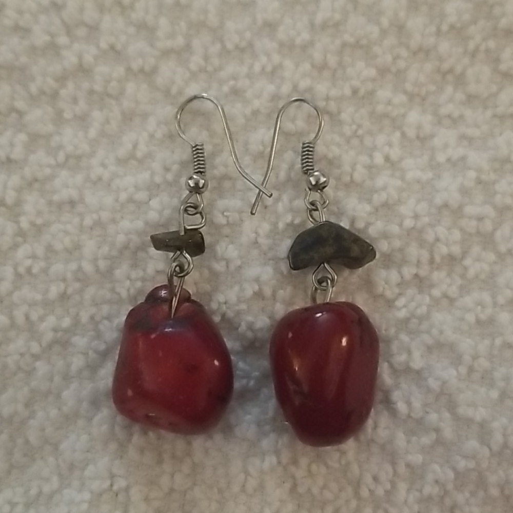 Red Drop Earrings